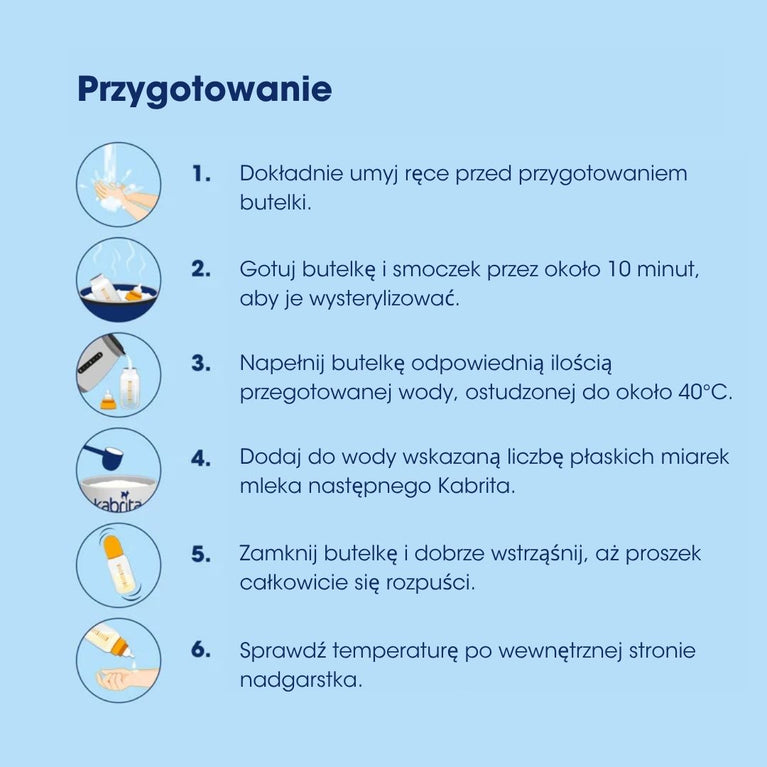 Kabrita 1, Mleko Początkowe z HMO na bazie mleka koziego, 0 – 6 miesięcy, 400 g 